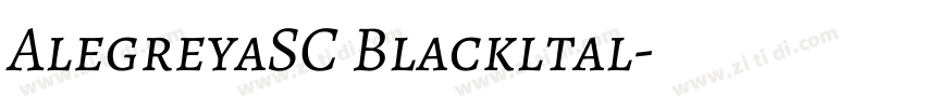 AlegreyaSC Blackltal字体转换